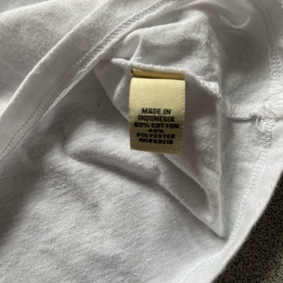 Ruff Hewn White V-Neck T-Shirt Size Medium - Picture 5 of 8